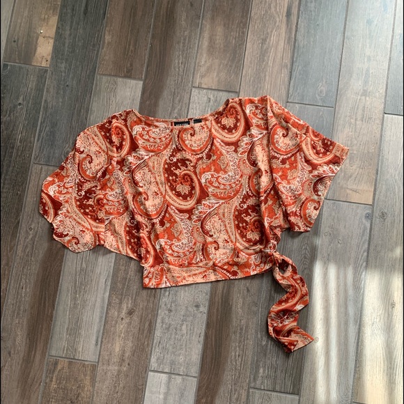 New York and Company Burnt Orange Blouse - Picture 5 of 5